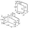 Prime-Line Panel Bracket Wall Kit, For 1 in. Panels, Zinc Alloy, Chrome Plated Single Pack 656-2896